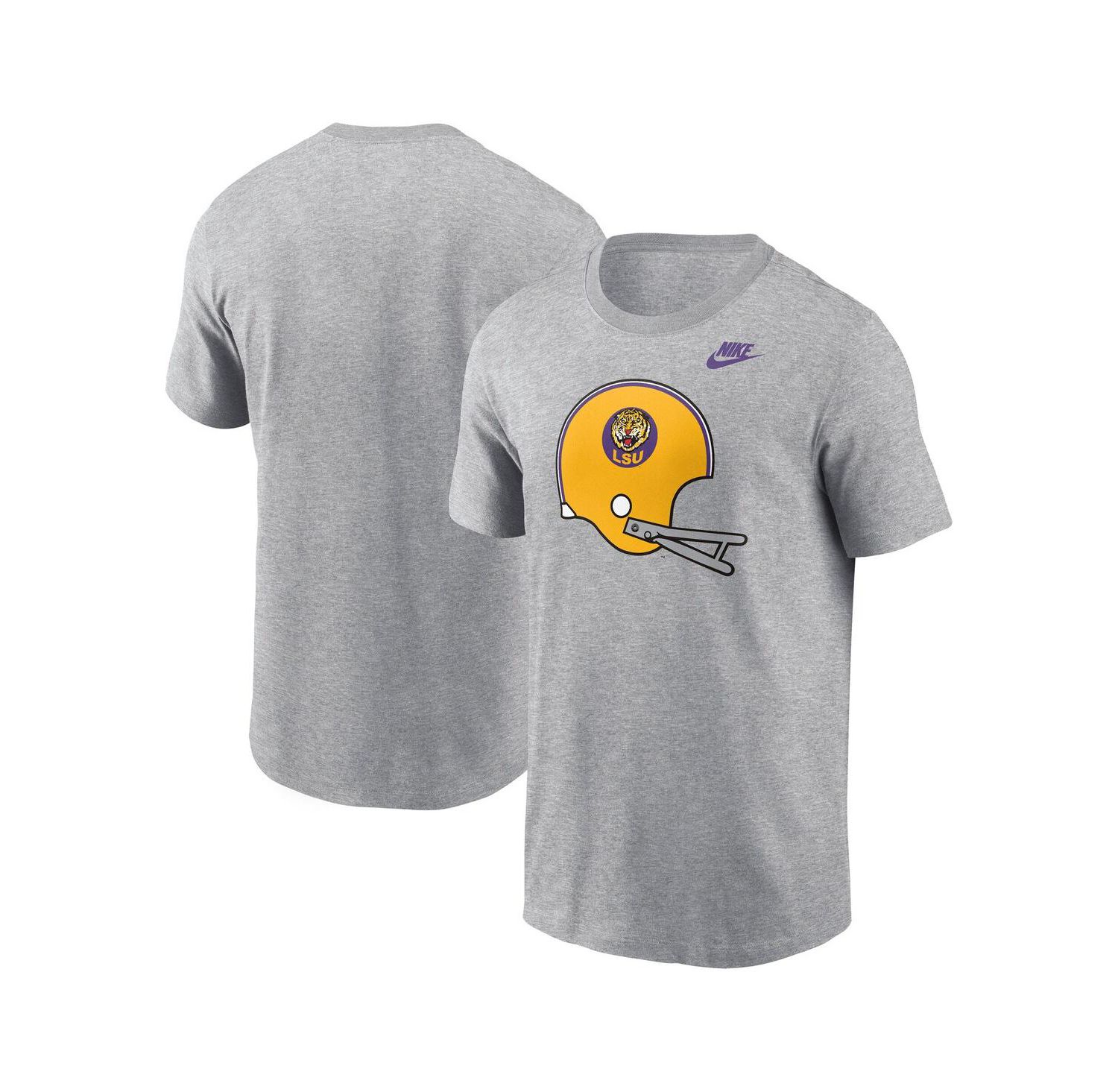 Men's Heather Gray LSU Tigers Legacy Helmet T-Shirt