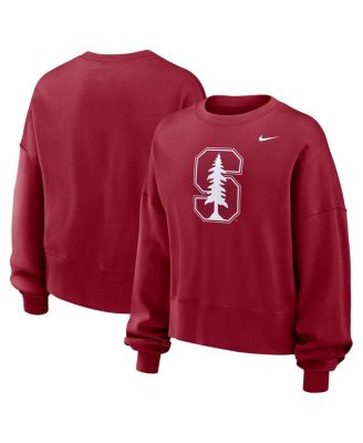 Nike - Women's Cardinal Stanford Cardinal Oversized Essential Pullover Sweatshirt