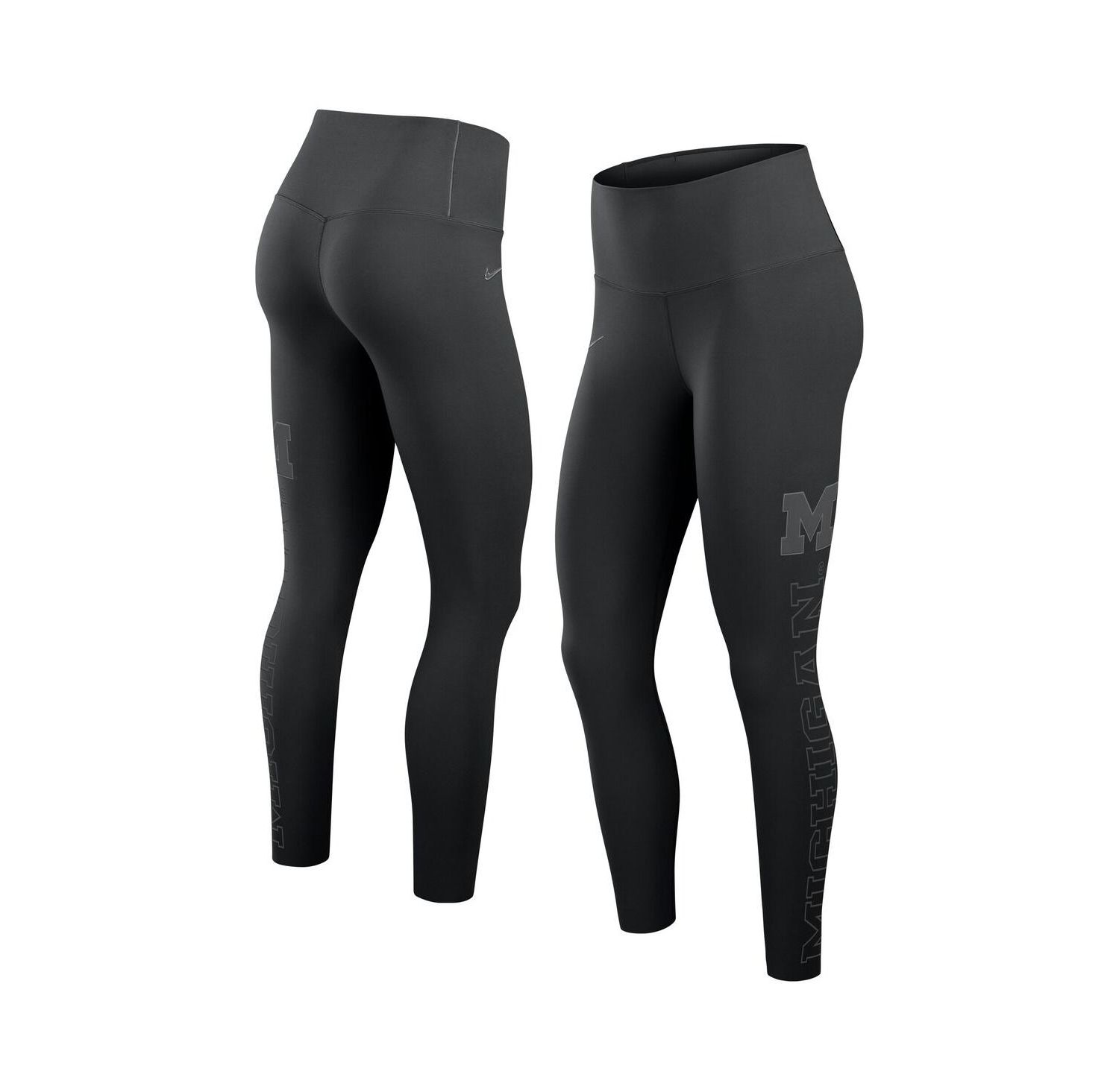 Women's Black Michigan Wolverines Zenvy Performance Leggings