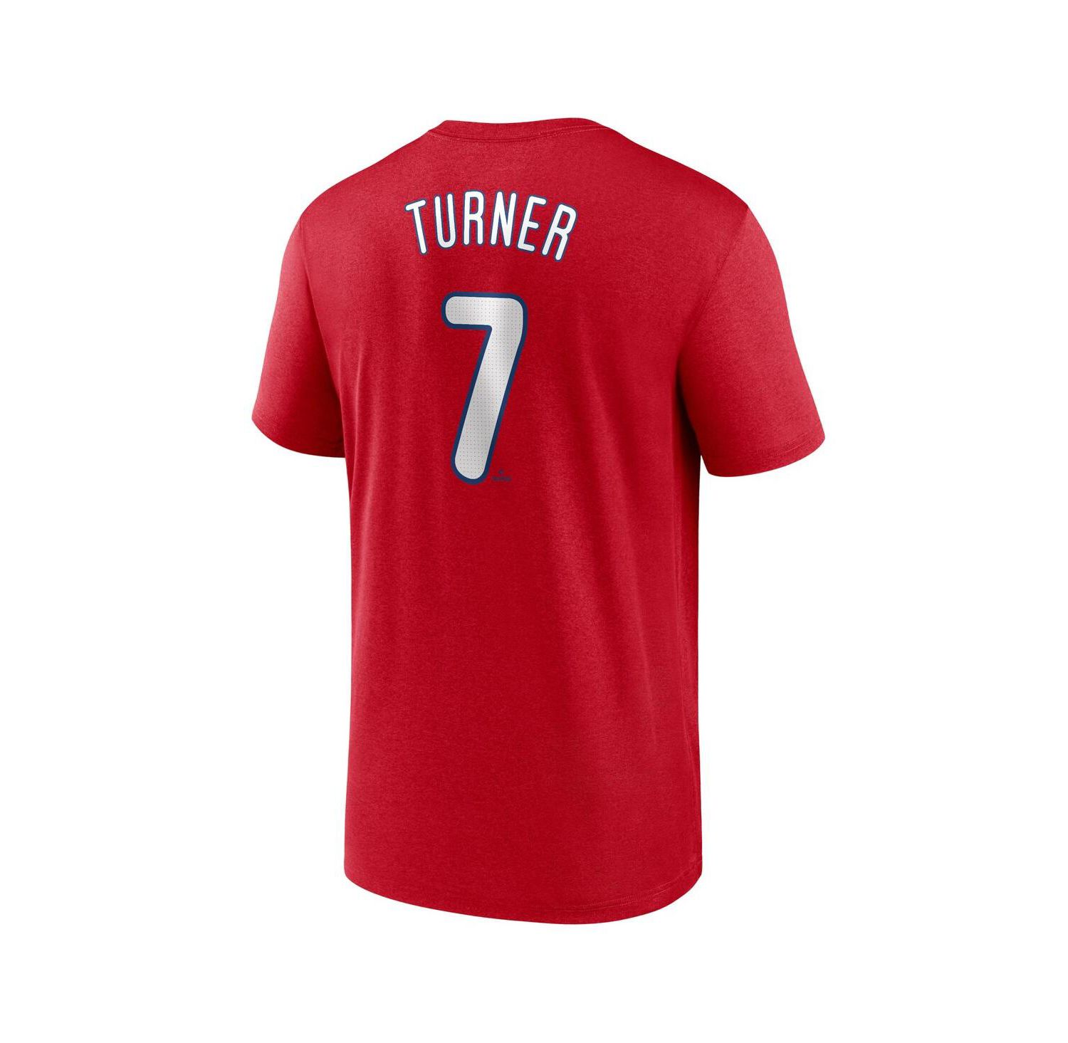 Men's Trea Turner Red Philadelphia Phillies Legend Name and Number Home T-Shirt