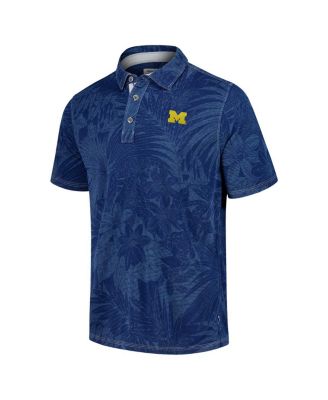 Men's Navy Michigan Wolverines Sport Santiago Paradise Polo Shirt