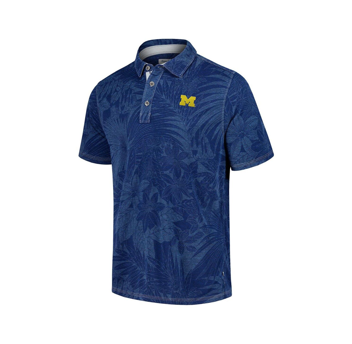 Men's Navy Michigan Wolverines Sport Santiago Paradise Polo Shirt