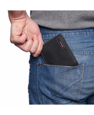 Men's Wallet for Men RFID Protected Leather Wallet Spencer Bifold Divided Bill Section Gift Box 2 ID Windows 14 Card Storage Pockets