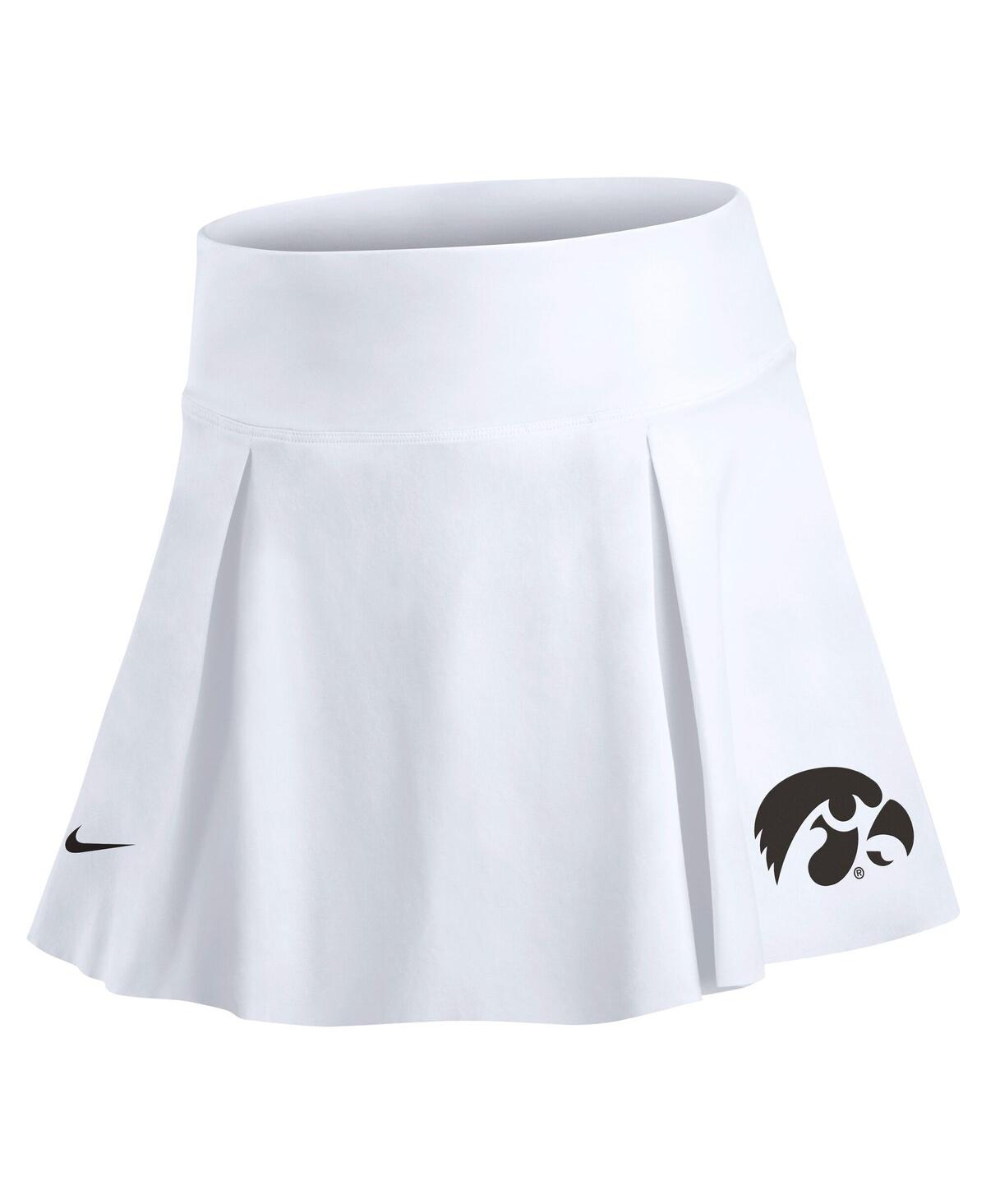 Nike Women's White Iowa Hawkeyes Tennis Skirt With Shorts In White