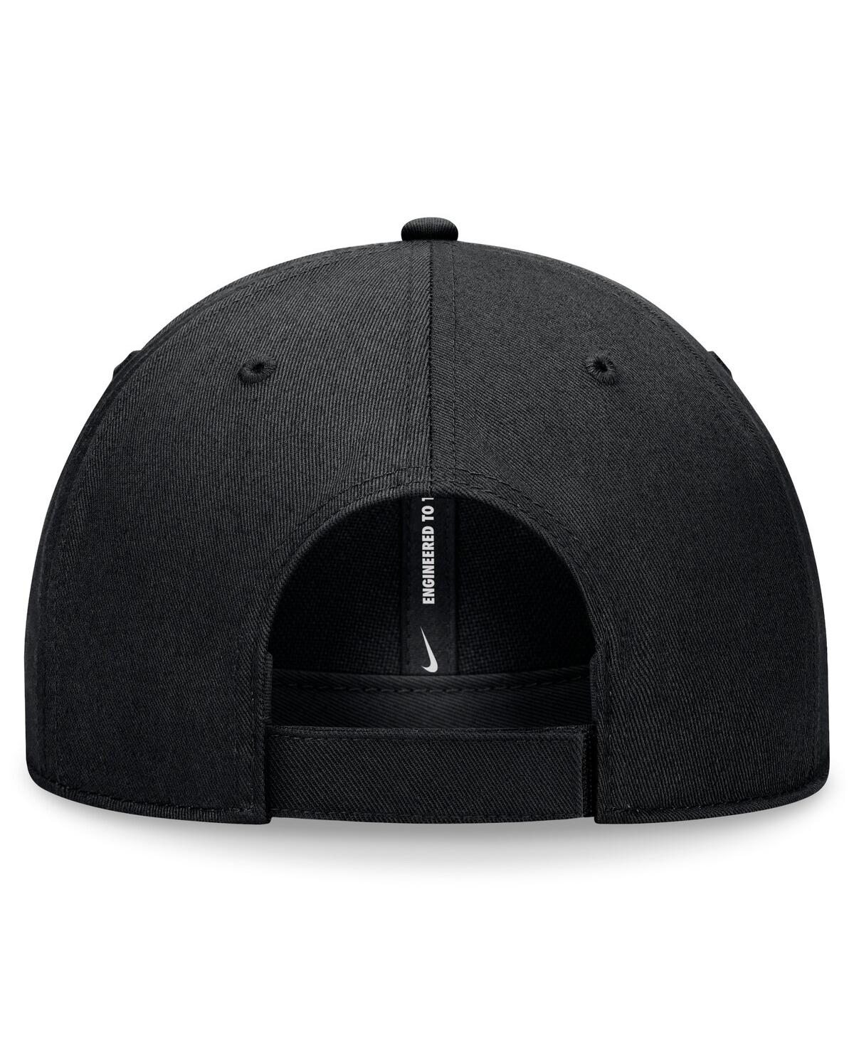 Nike Men's Black Miami Marlins Club Performance Adjustable Hat In Black
