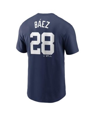 Men's Javier Baez Navy Detroit Tigers Fuse Name Number T-Shirt