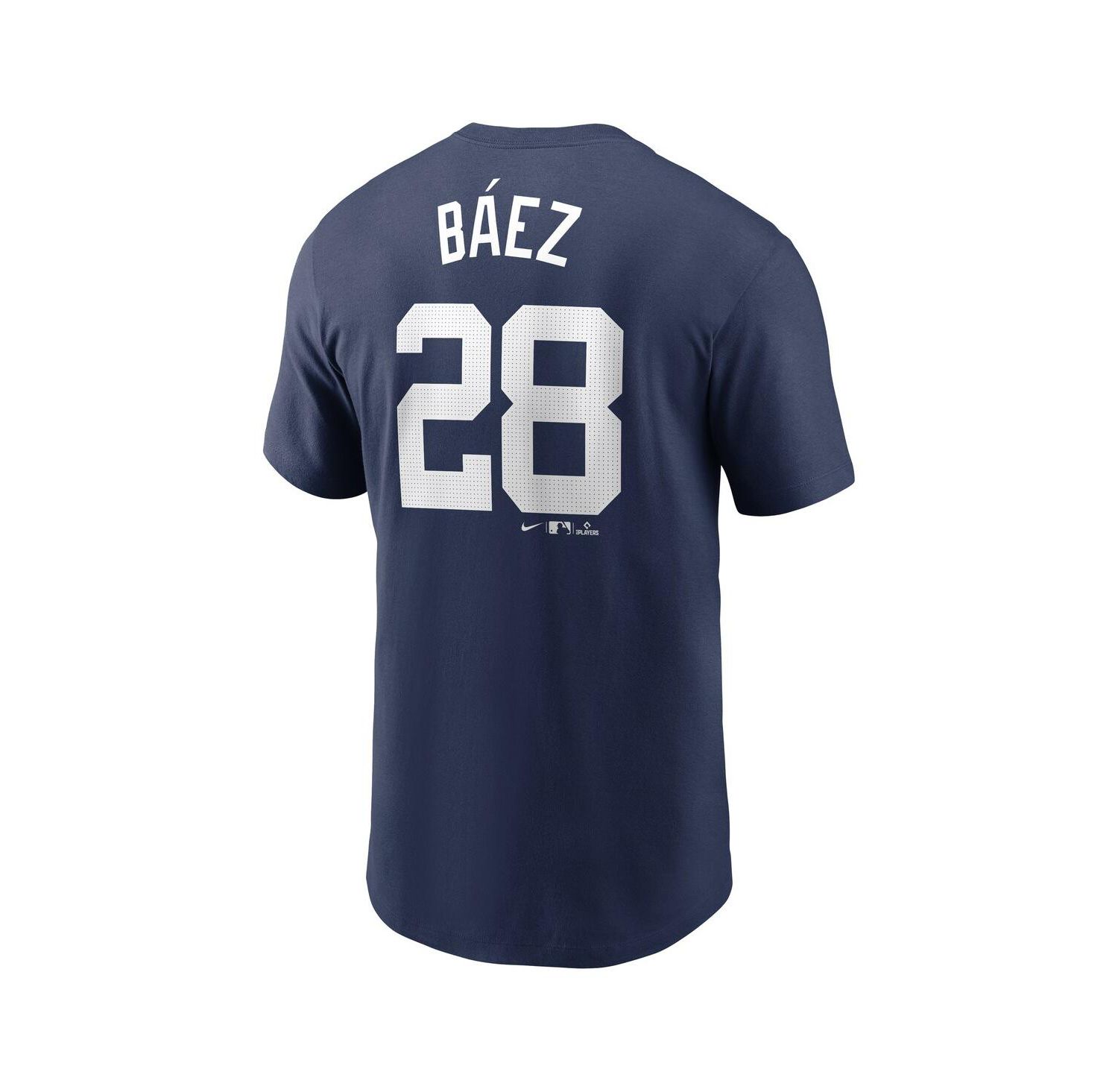Men's Javier Baez Navy Detroit Tigers Fuse Name & Number T-Shirt
