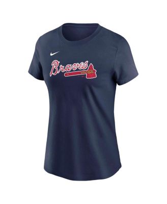 Women's Matt Olson Navy Atlanta Braves Fuse Name Number T-Shirt