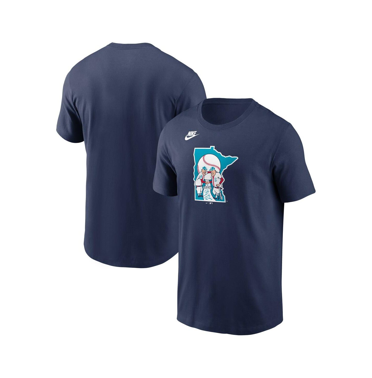 Мужская футболка Nike Navy Minnesota Twins Cooperstown Collection Team Logo — фото 1
