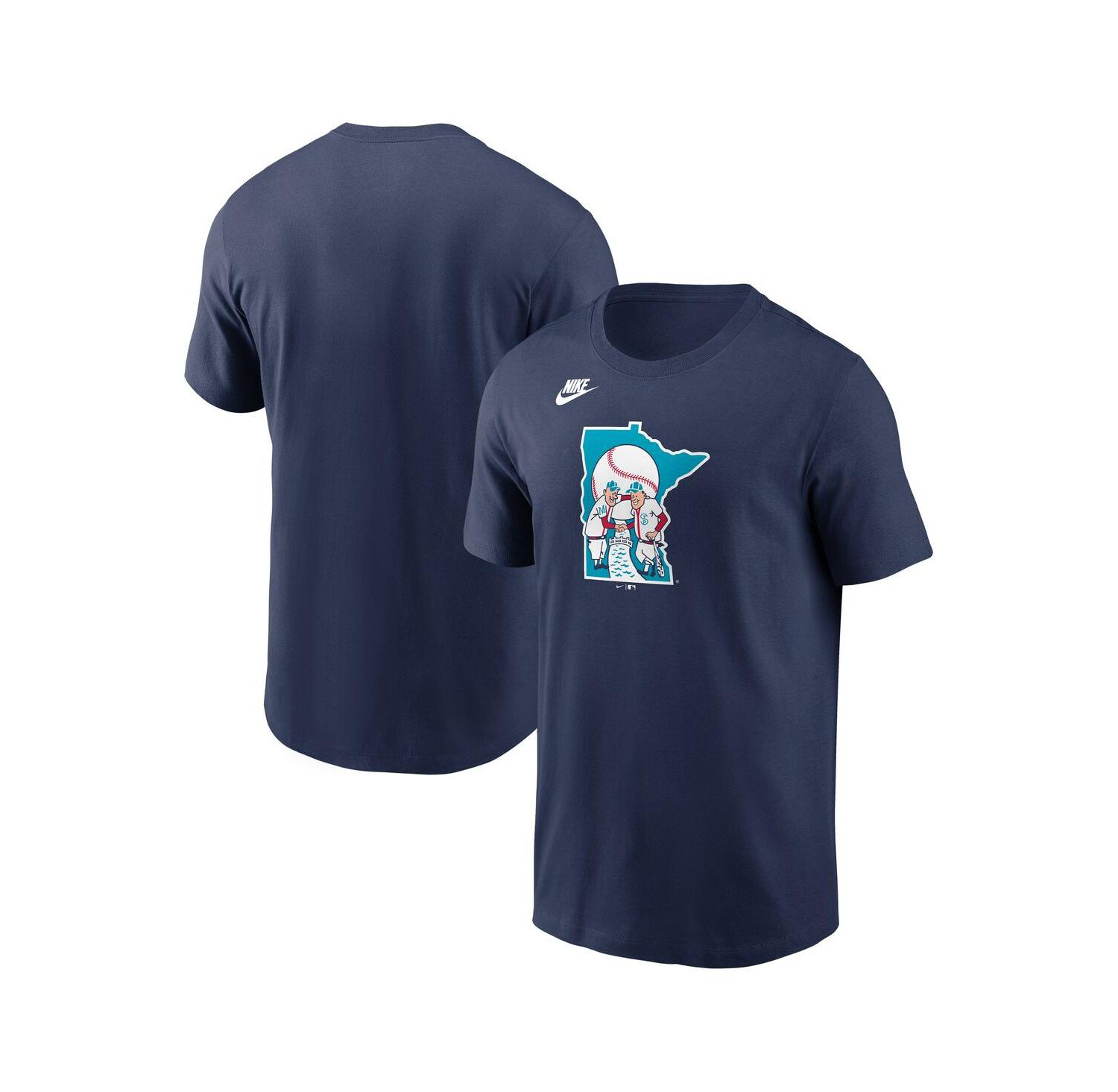Men's Navy Minnesota Twins Cooperstown Collection Team Logo T-Shirt