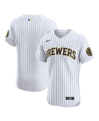 Nike - Men's White Milwaukee Brewers Alternate Vapor Premier Elite Patch Jersey