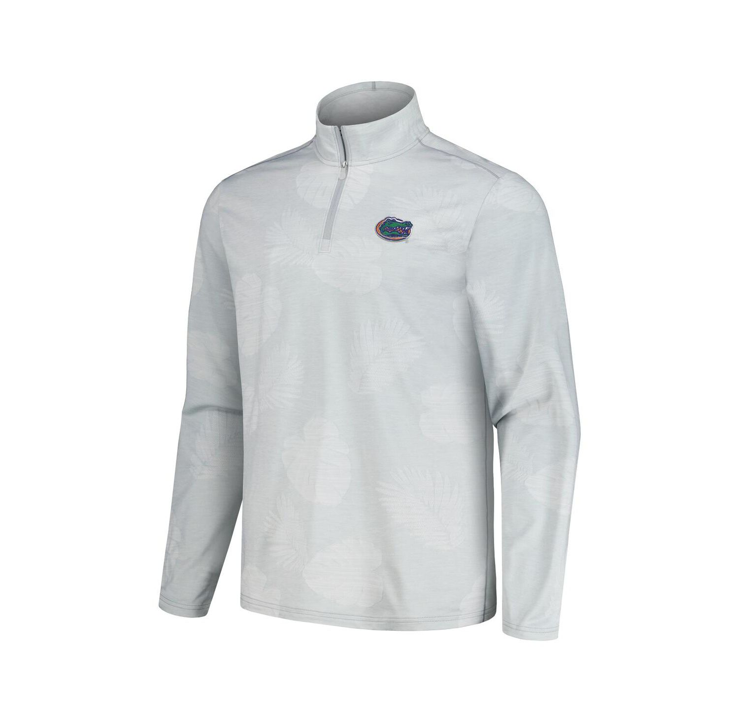 Men's Gray Florida Gators Delray Frond Island Zone Half-Zip Jacket