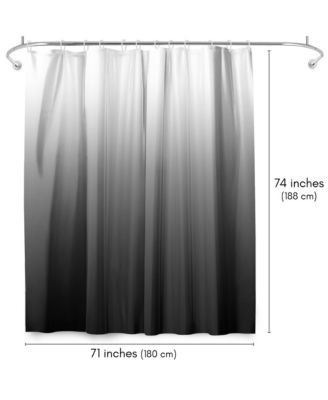 Polyester Fabric Water Resistant Shower Curtain, 71x74