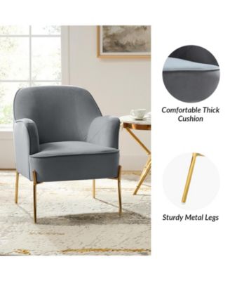 Barbara Wooden Arm Chair with Metal Legs