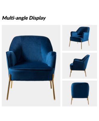 Barbara Wooden Arm Chair with Metal Legs