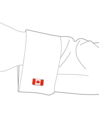 Ювелирные изделия с побрякушками, Красный флаг с кленовым листом, Красно-белый Патриотический Канадский флаг, запонки для рубашки, Двухцветная смола, Серебристый Тон, Петля из нержавеющей стали, пуля сзади