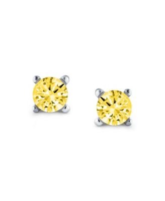 Minimalist Tiny 0. CZ Cubic Zirconia Solitaire Cartilage Stud Earrings .925 Sterling Screw back