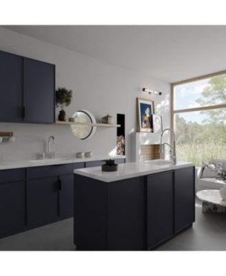 Modern Double Handle 2 Holes Deck Mount Bridge Kitchen Faucet With 360 Swivel Spout Sink Faucet In Brushed Nickel