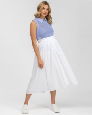 Юбка миди Оливия из поплина со скрытым карманом PIETRO BRUNELLI ДЛЯ беременных из поплина для беременных