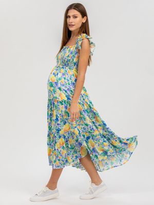 Maternity Ruffle Tiered Floral Chloe' Dress
