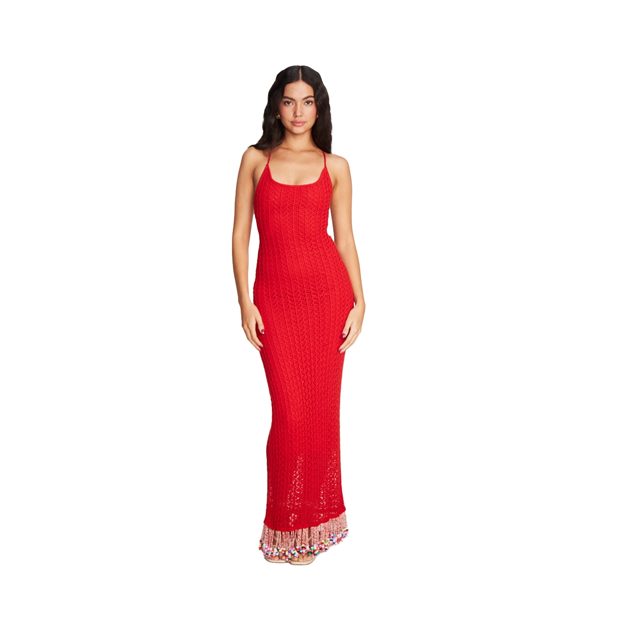 Women's Ali Beads Dress - Red