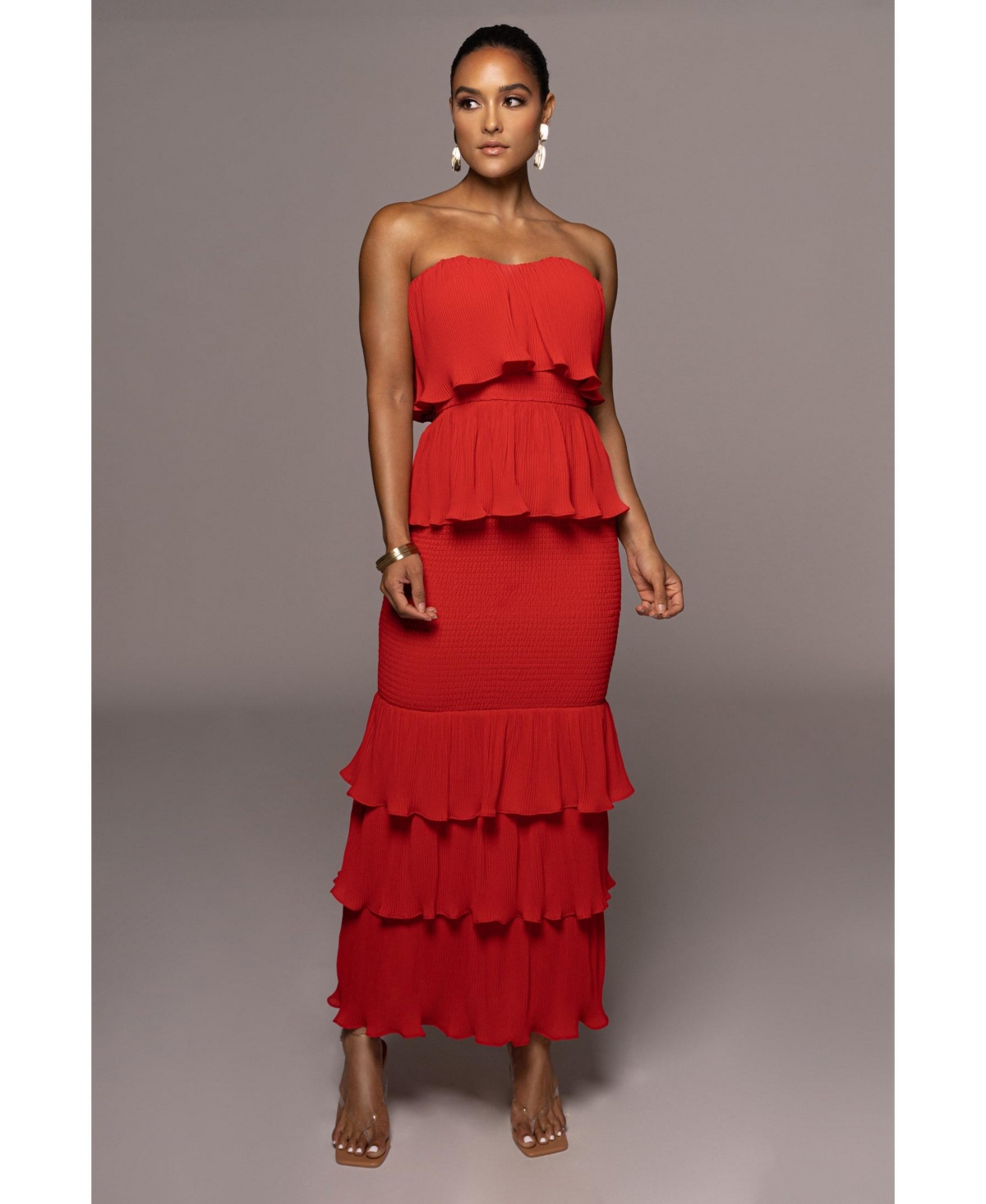 Women's Casa Blanca Ruffle Dress - Red