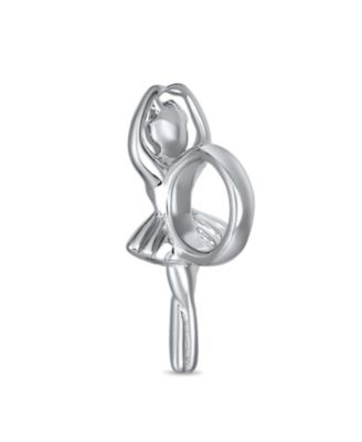 Блестящие ювелирные изделия, Изящная Прима-балерина, Балетная танцовщица, Очаровательная бусина из серебра 925 пробы.