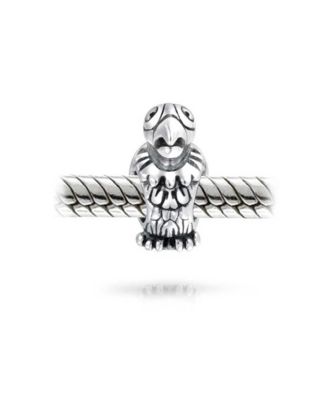 Блестящие ювелирные изделия Polly Tropical Bird Parrot, очаровательная бусина из окисленного серебра 925 пробы