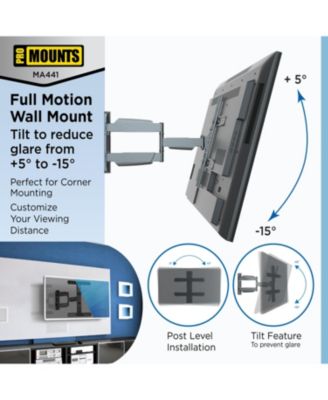 Full Motion TV Wall Mount for 32”-65” Screens, Holds up to 70lbs
