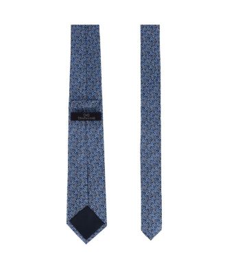 Men's Benito's Blue Basketweave Patterned Silk Novelty Necktie