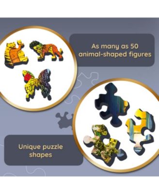 Wood Craft 501 Piece Wooden Puzzle - Colorful Puppy