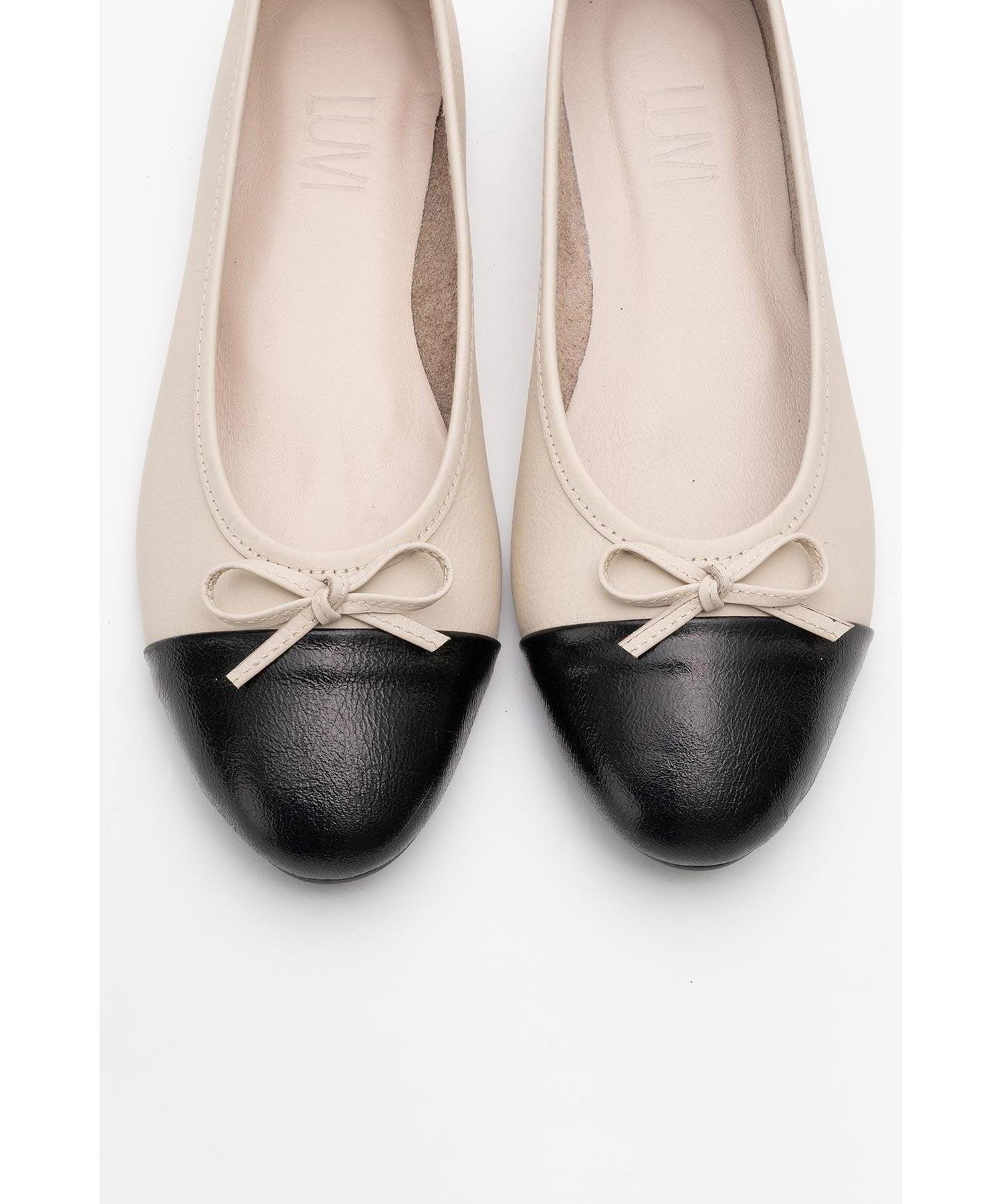 женские кожаные балетки Rayne Cap Toe