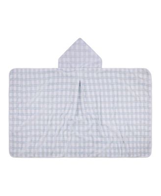 Boys Cozy Plaid Hooded Cotton-Lined Terry Towel