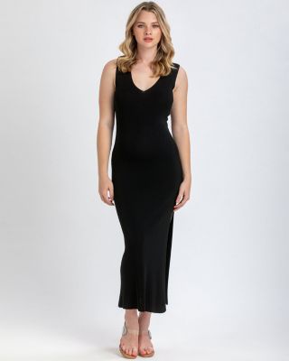 Платье Dalia из мягкого вискозного трикотажа для беременных PIETRO BRUNELLI с V-образным вырезом и разрезом по бокам