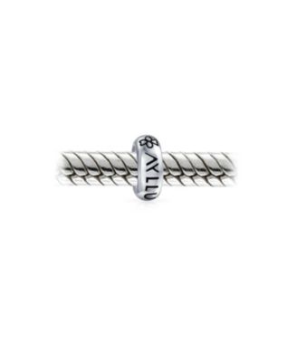 Ювелирные изделия Bling Европейский браслет из серебра 925 пробы, Амулет-талисман, вдохновляющий символ Любви, Удачи, Единства, Резиновая прокладка в центре, бусина, шарм