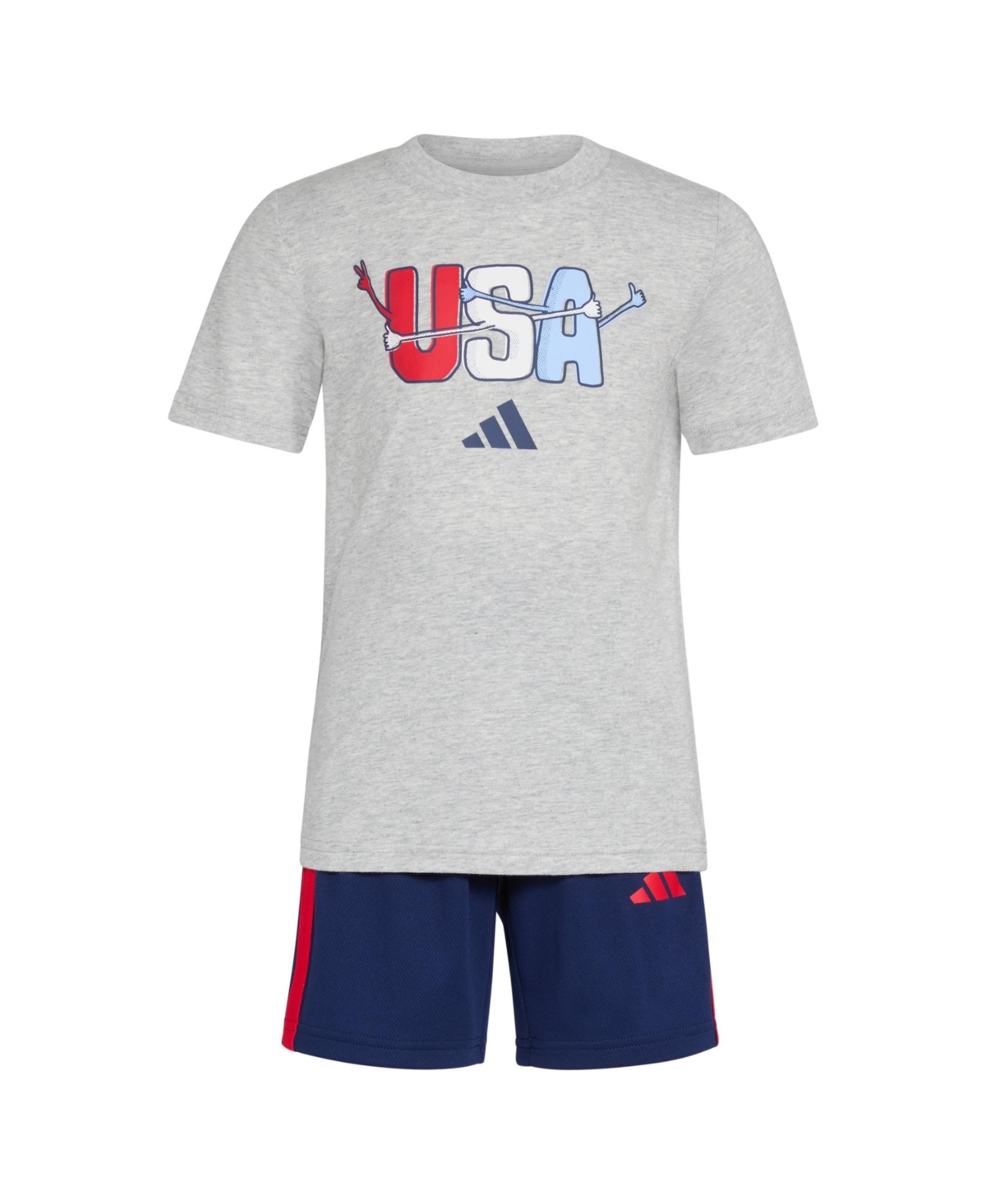Adidas Originals Toddler & Little Boys Graphic T-shirt & Stripe Shorts, 2 Piece Set