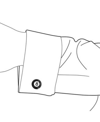 Блестящие ювелирные изделия 3D Magic 8 Ball Billiard Запонки для бильярдного игрока запонки для черно-белой рубашки Латунные Серебристые Стальные с фиксированной спинкой