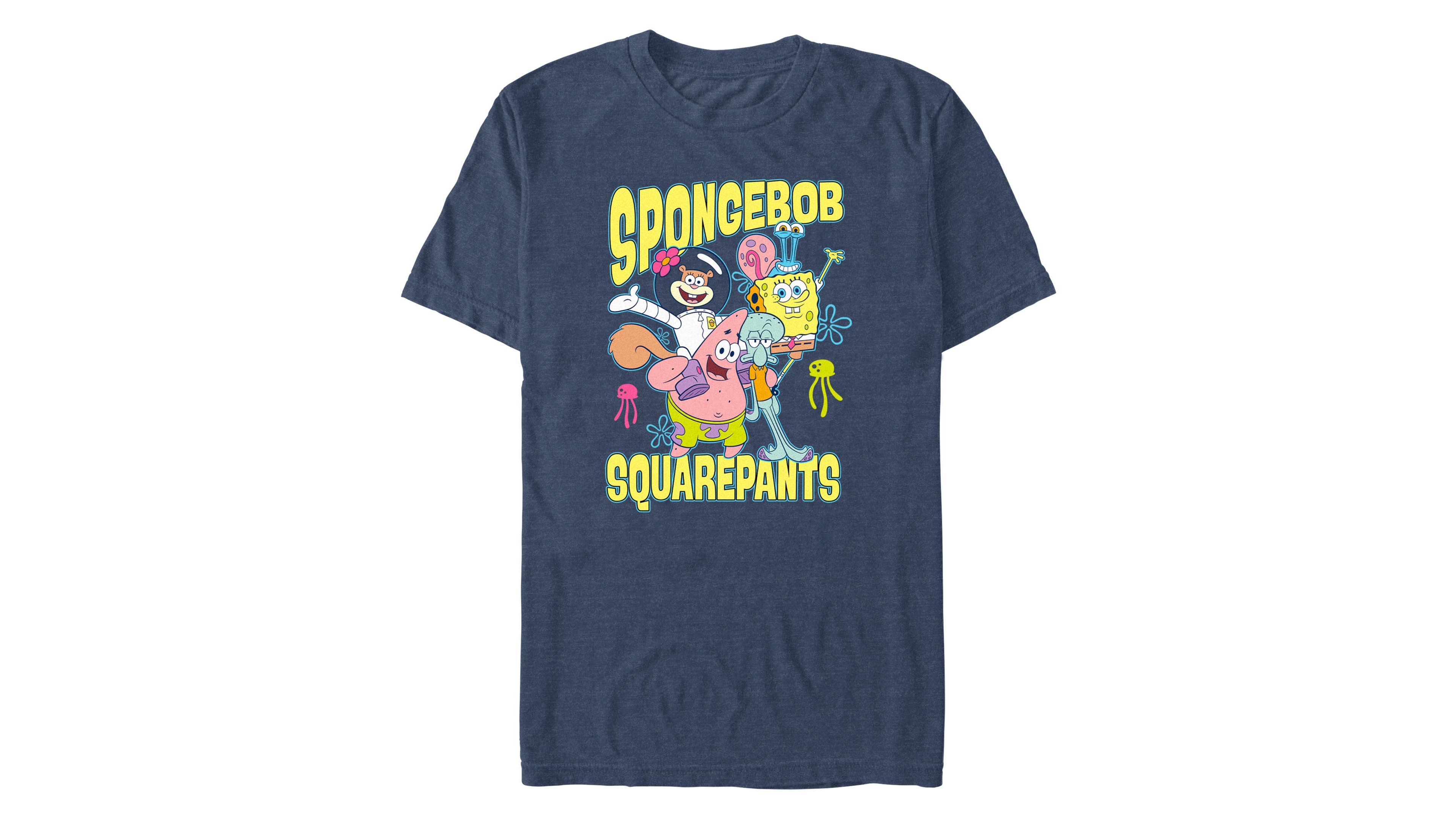 Fifth Sun Men's Happy SpongeBob Hug Short Sleeve T-Shirt