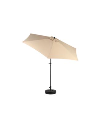 Streamdale 9ft Outdoor Patio Umbrella, Tilt & Crank, Khaki (Base Not Included)