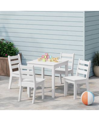 Kids 5-Piece HDPE Dining Table and Chairs Set