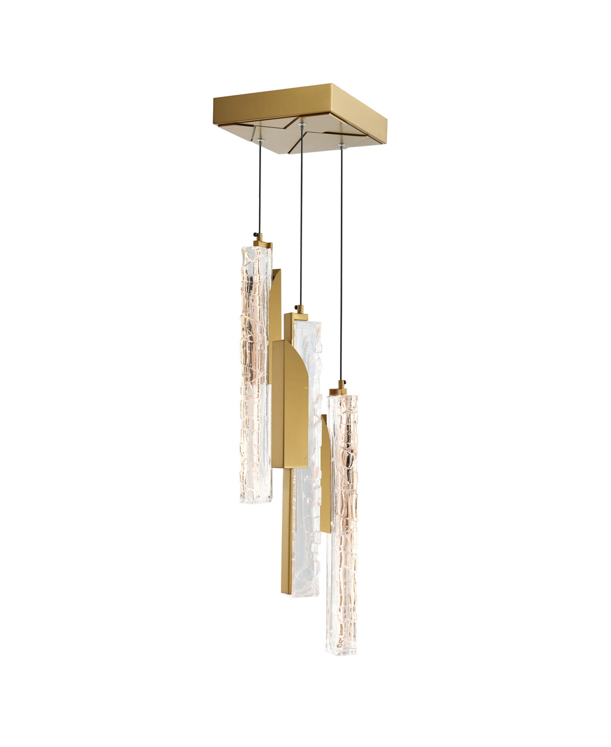 Cwi Lighting 18" Metal Valira Integrated Led Mini Pendant In Brass