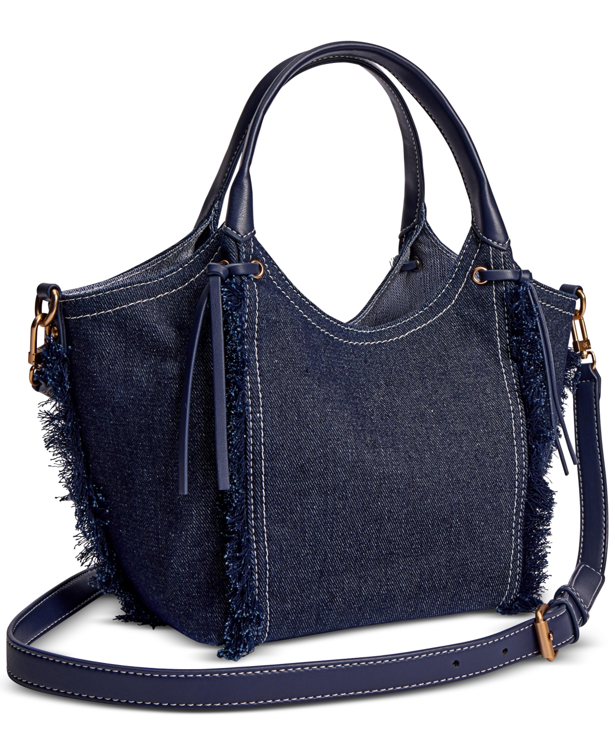 SAM EDELMAN IRINA MEDIUM DENIM TOTE BAG 