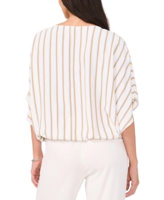 Женский полосатый топ с рукавами 3/4 от Vince Camuto