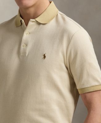 Men's Classic Houndstooth Jersey Polo Shirt