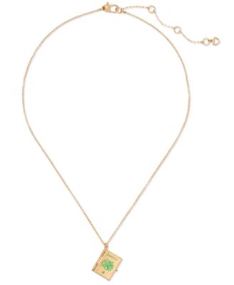 колье-подвеска kate spade new york с паспортным паспортом в золотистых тонах, удлинитель 16 дюймов + 3 дюйма
