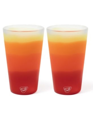 Pint Glasses: 4 pk - 2 Marigold & 2 Habiscus