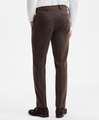 Men's Modern-Fit Herringbone Suit Pants