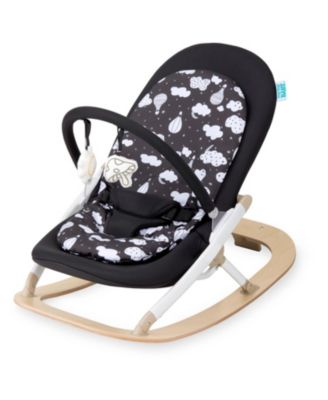Koko Portable Infant Bouncer in Black White