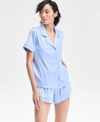 I.N.C. International Concepts - Women's Stretch Satin Short-Sleeve Pajama Set