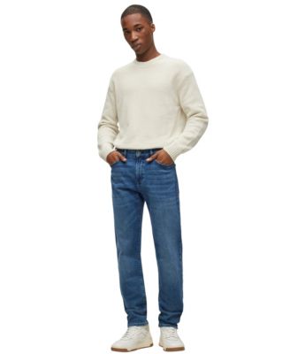 Men's Mid-Blue Comfort-Stretch Regular-Fit Jeans